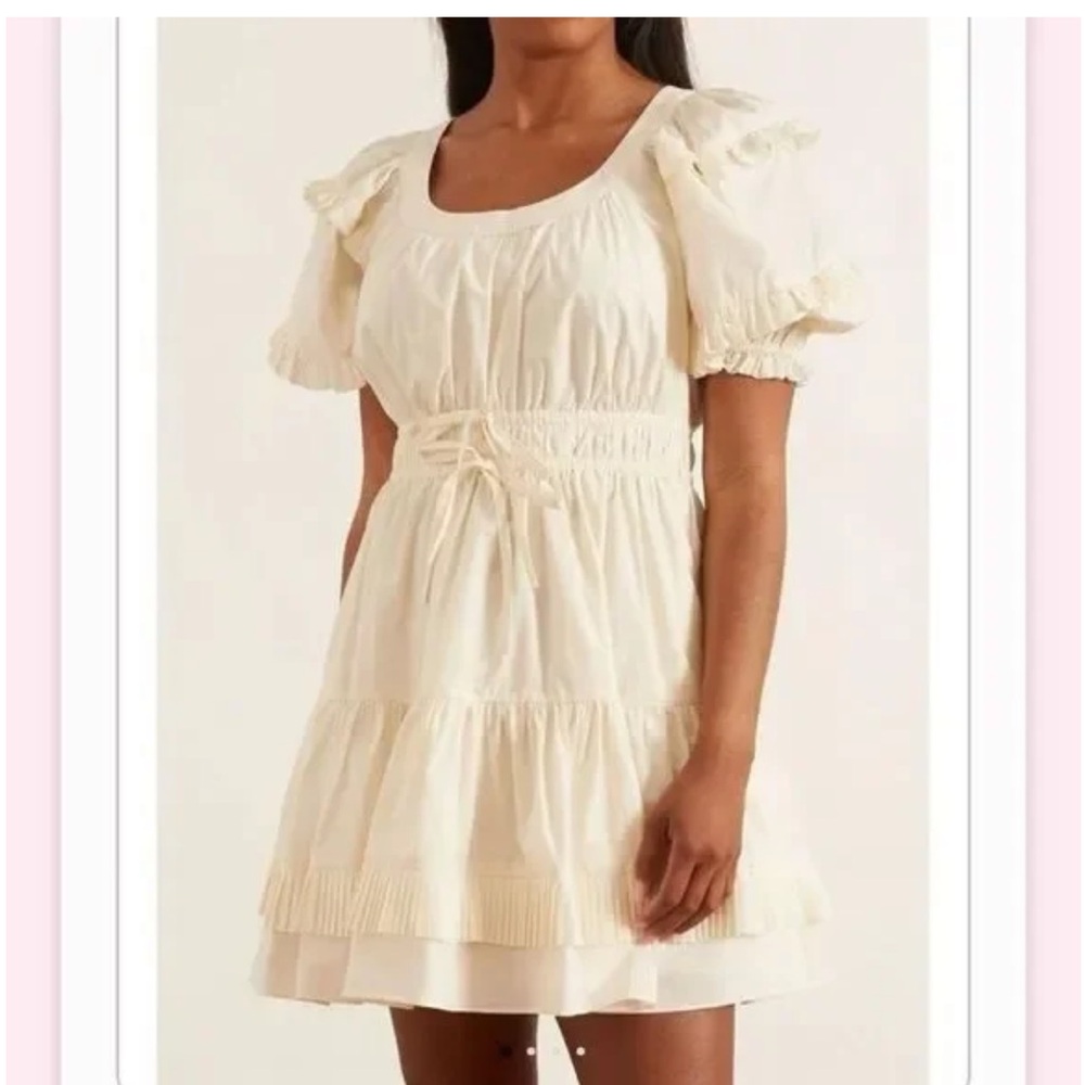 Ulla Johnson Naomi Puff Sleeve Cotton Ruffle Dress